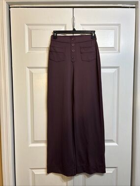 NWT Halara Pants Button Front Pull On  Stretch Halo Tek Air Size XS Grape